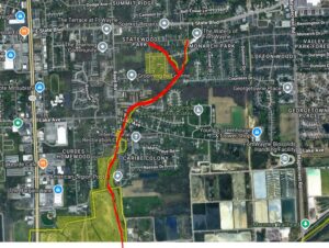 A Google Maps photo of Pierson Drain Phase 2 improvement projects.