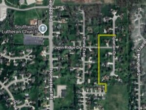 Google Map overview of the Spartan Dr stormwater improvement project area
