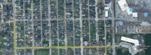 Google map overview of the Belmont Street project area.