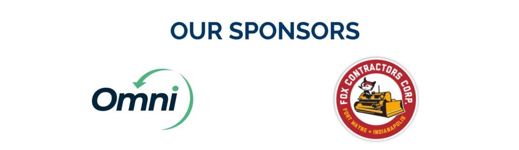 Our sponsors banner showing the Omni logo (left) and Fox Contractors Corp logo (right).